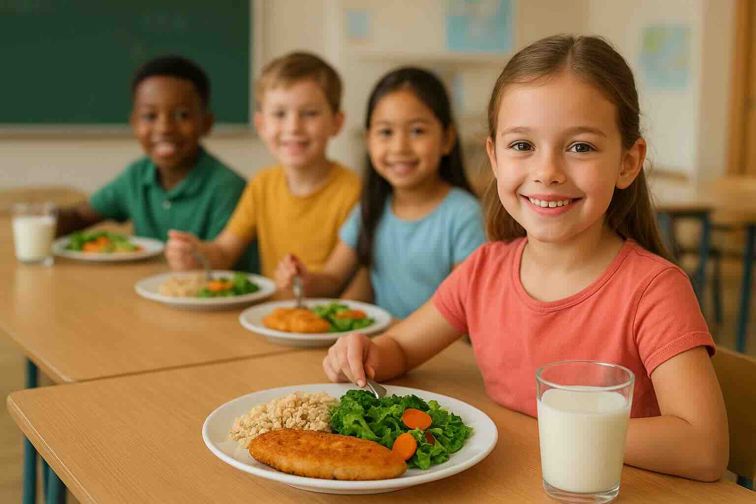 Menús escolares elaborados por nutricionistas, equilibrados y saludables, pensados para cuidar la alimentación de los niños cada día.