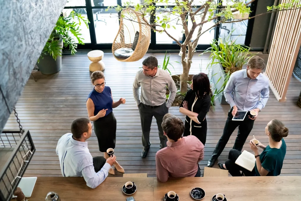 Zonas de pausa y cafeterías corporativas