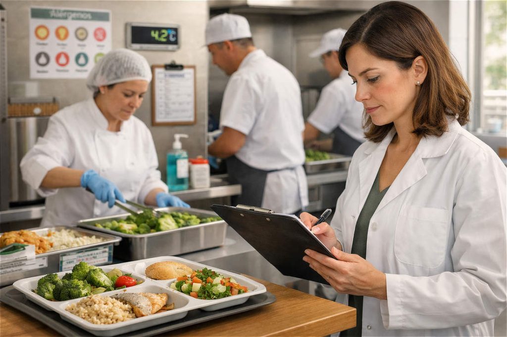 Garantiza la seguridad alimentaria en comedores escolares con enfoque preventivo y menús seguros para los alumnos.